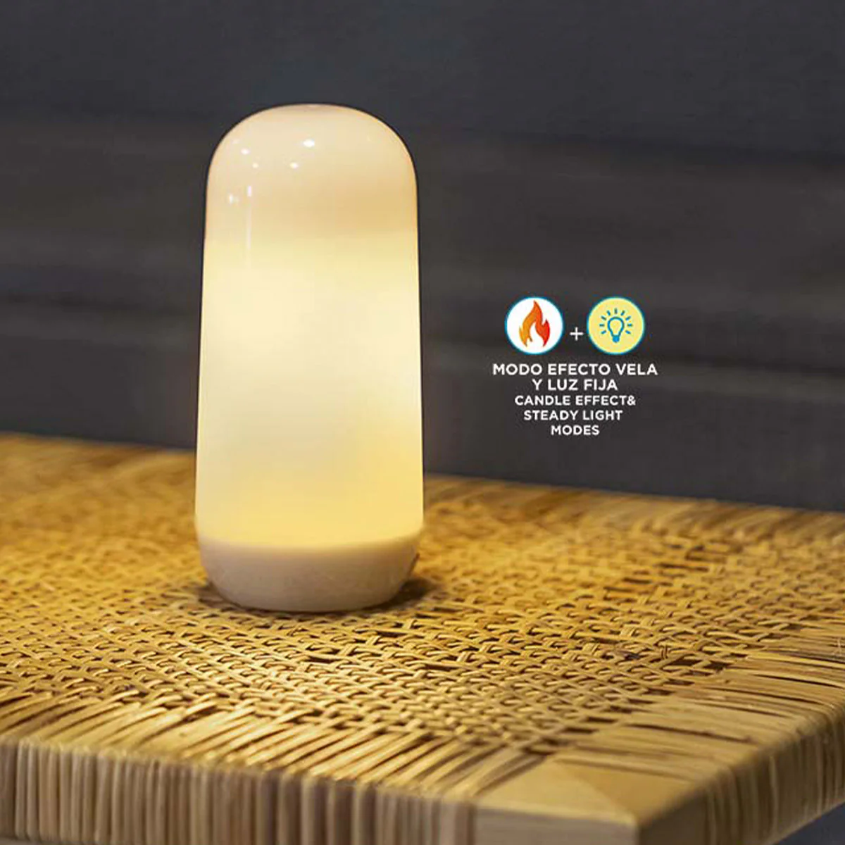 Ampoule portable à effet flamme/lumière fixe CANDY - Image 3