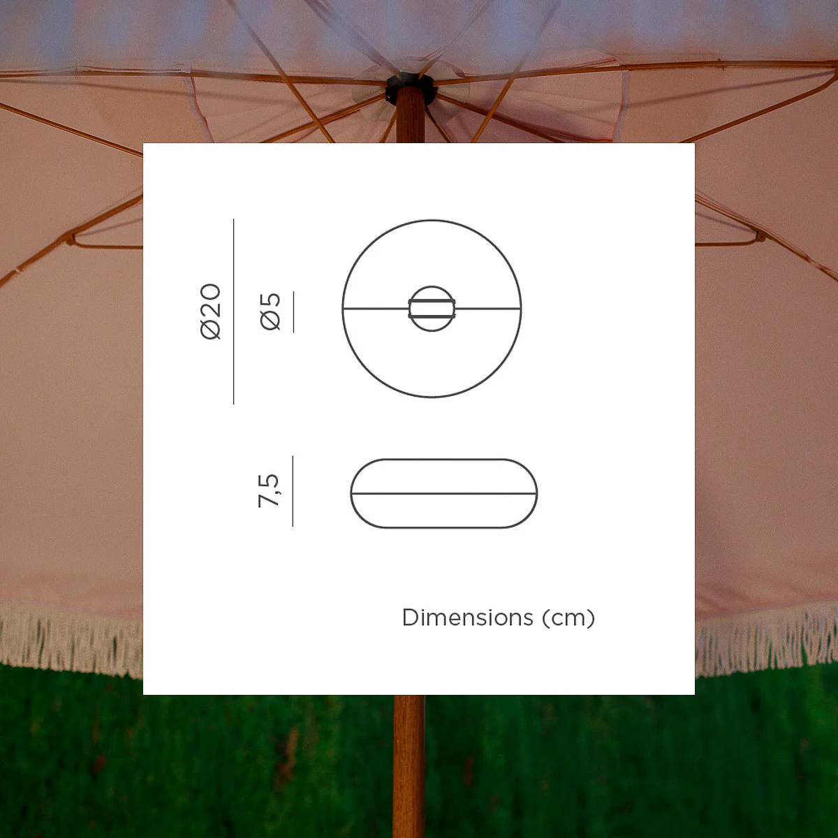 Ampoule rechargeable portable spécial pour le parasol, LIMA - Image 7