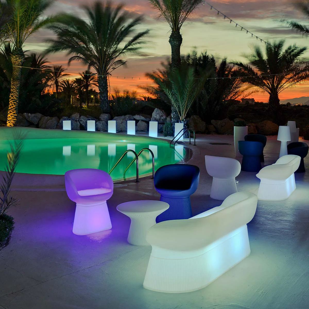 CANAPÉ MENORCA BENCH AVEC LUMIÈRE / SANS LUMIÈRE - Image 3