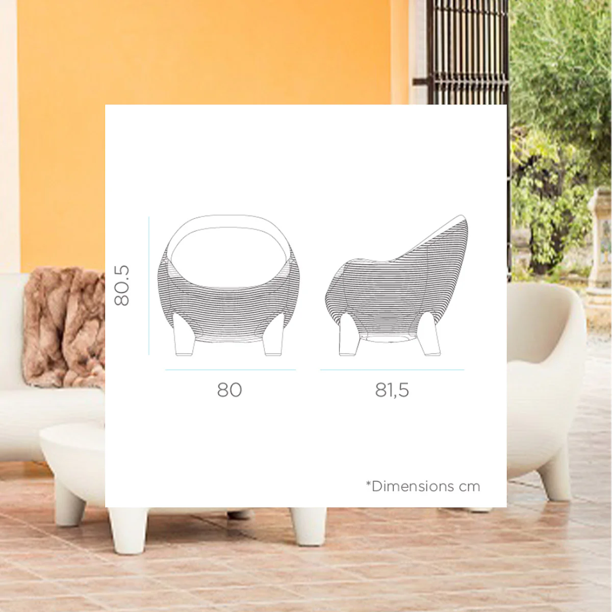 FAUTEUIL EXTÉRIEUR ARUBA AVEC LUMIÈRE / SANS LUMIÈRE - Image 7