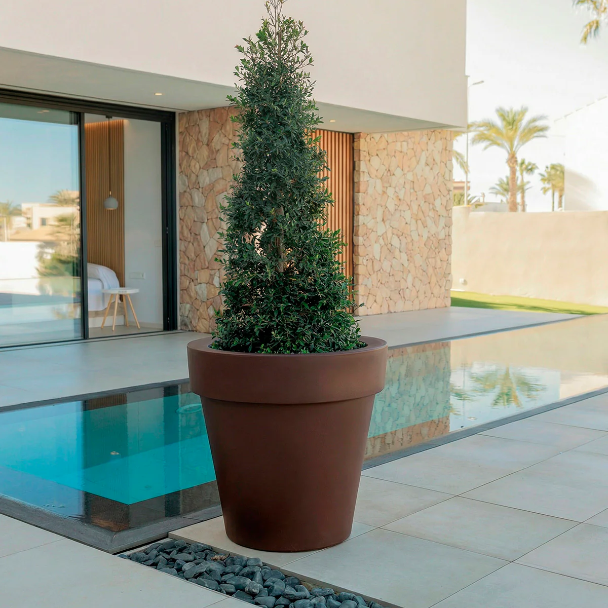 GRAND POT DE FLEURS ROND MAGNOLIA 80 - Image 3