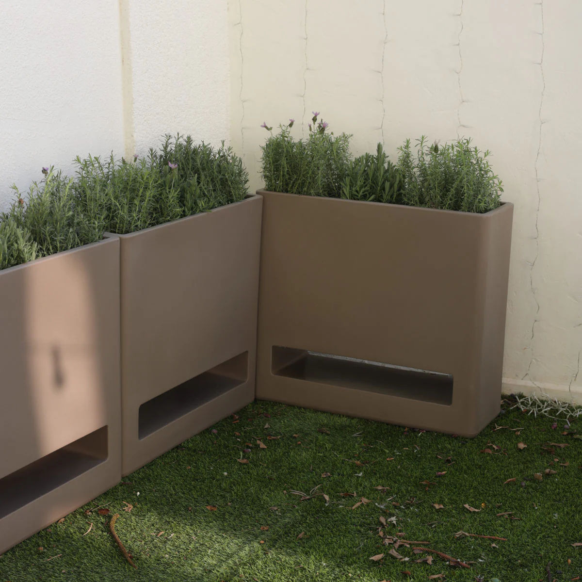 JARDINIÈRE HAUTE RECTANGULAIRE AVEC ROUES BROMELIA 28 - Image 10