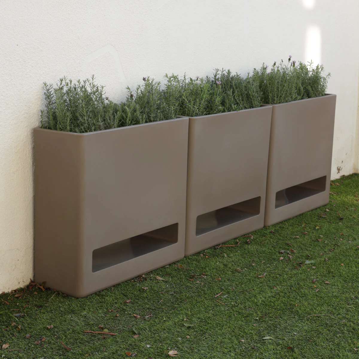 JARDINIÈRE HAUTE RECTANGULAIRE AVEC ROUES BROMELIA 28 - Image 8