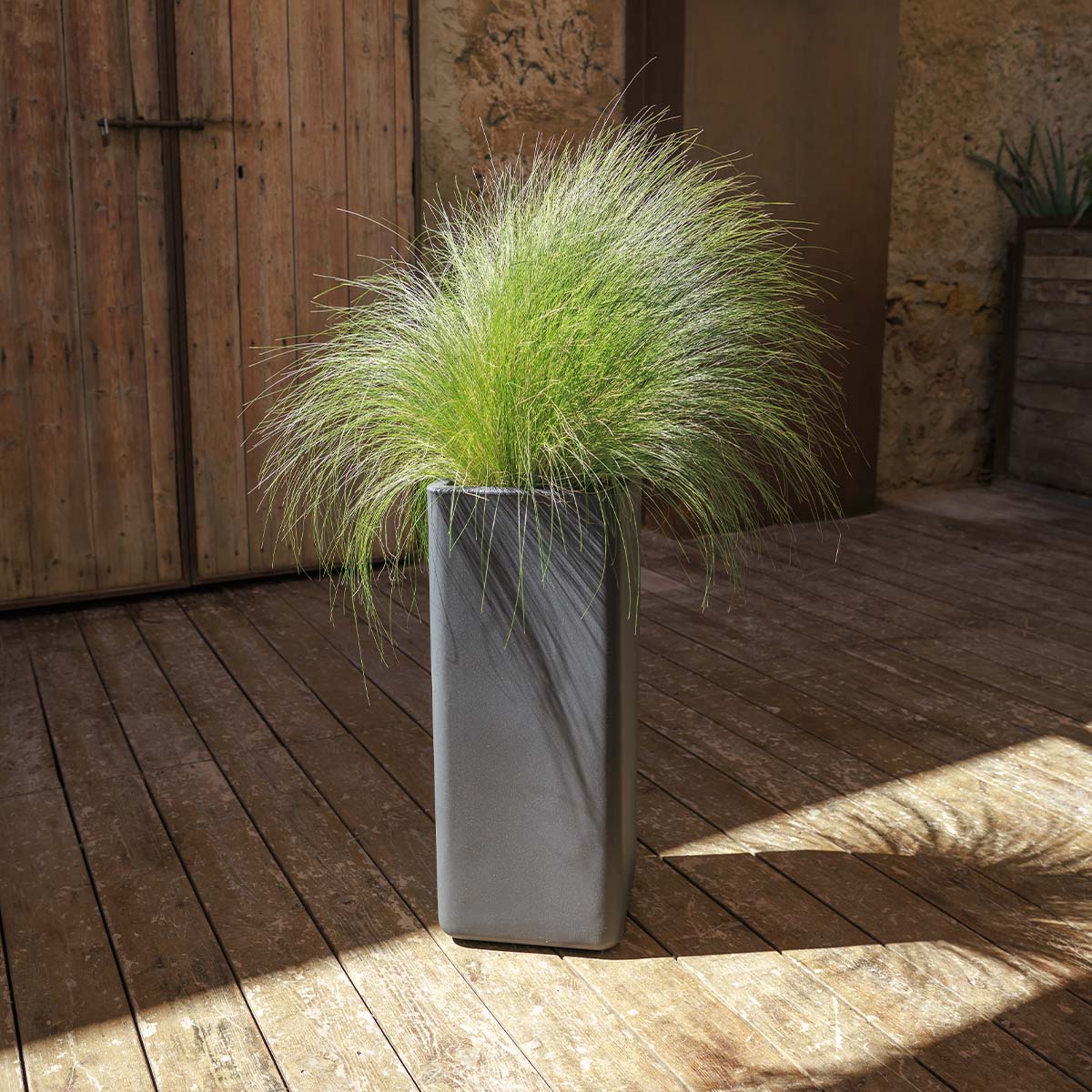 JARDINIÈRE HAUTE RECTANGULAIRE AVEC ROUES BROMELIA 78 - Image 9