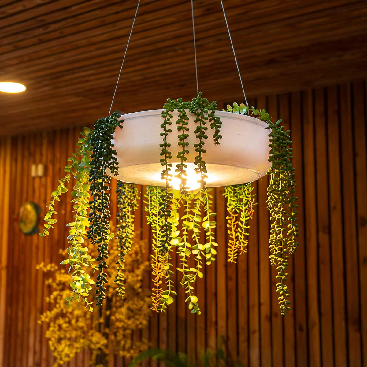 Jardinière ronde suspendue avec éclairage sans fil ELBA 59 - Image 2