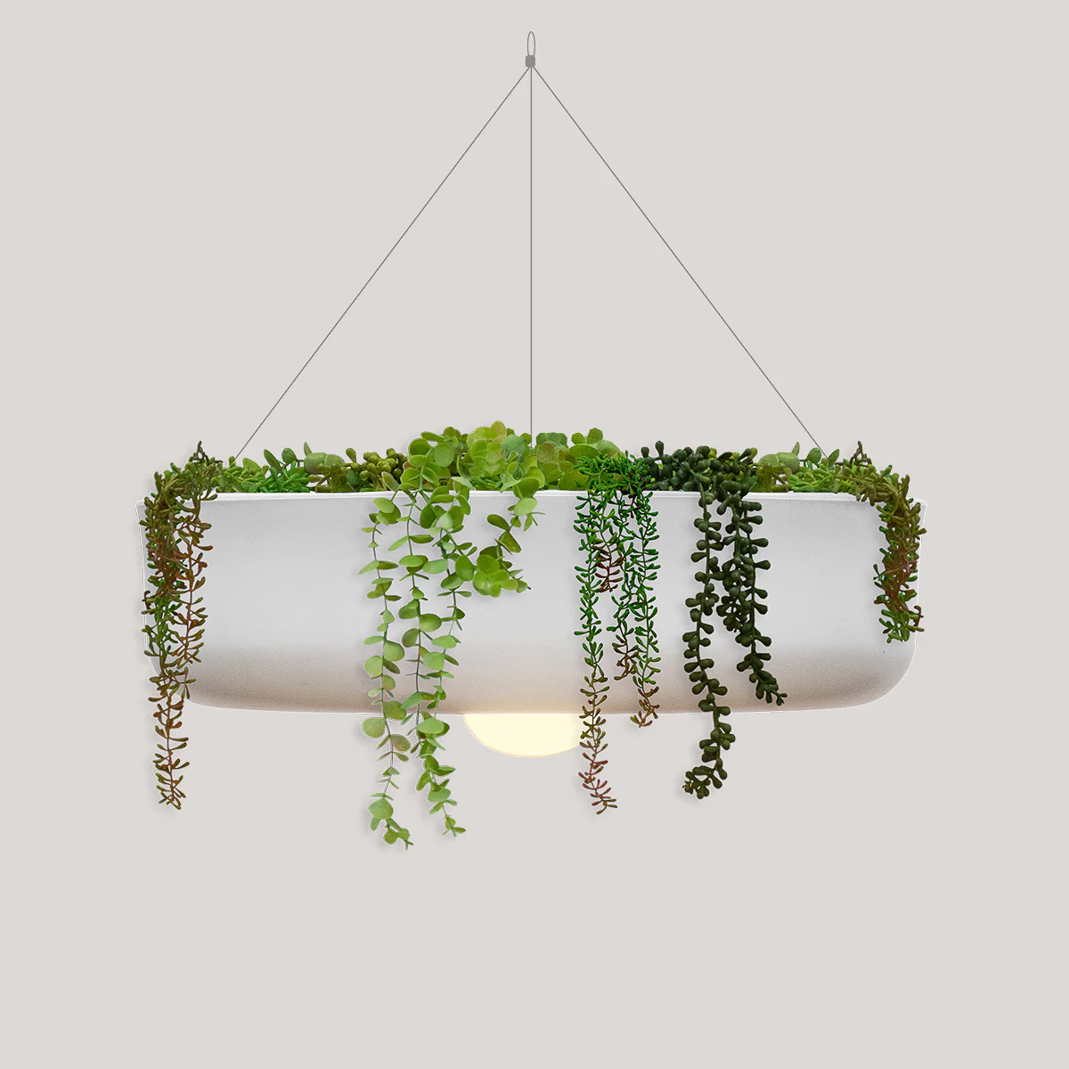 Jardinière ronde suspendue avec éclairage sans fil ELBA 59 - Image 4