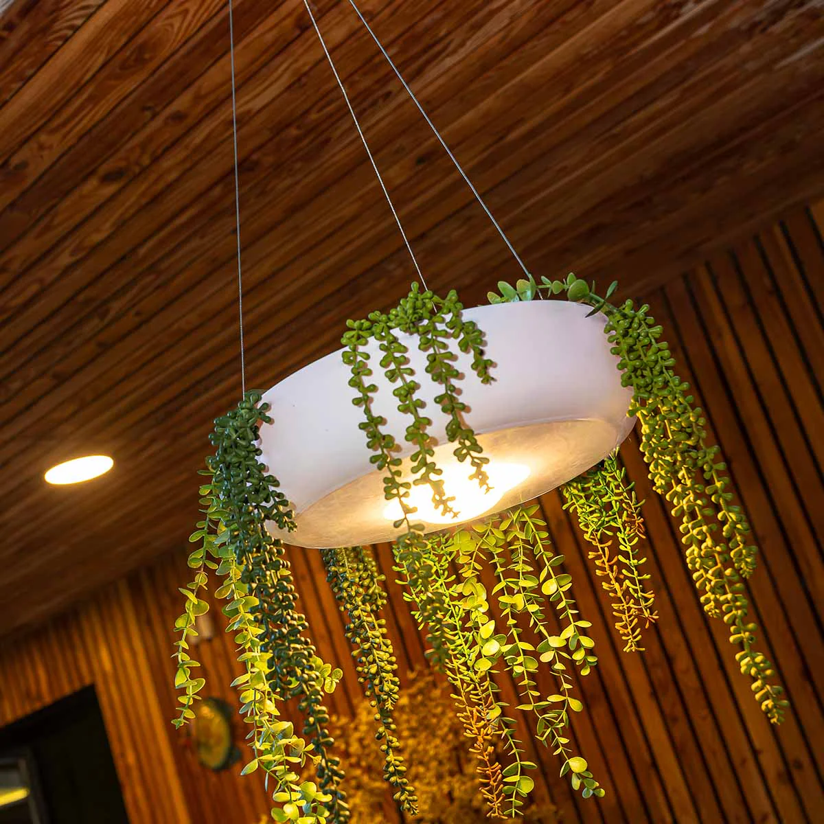 Jardinière ronde suspendue avec éclairage sans fil ELBA 59 - Image 6