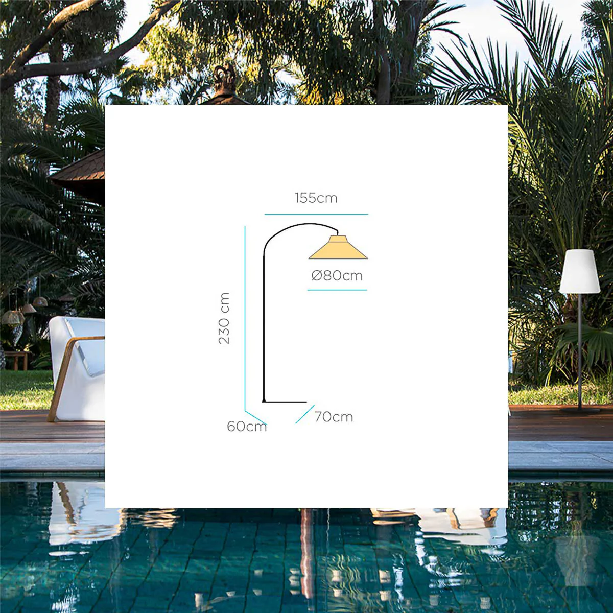 LAMPADAIRE À ARC SANS FIL NIZA 230 - Image 10