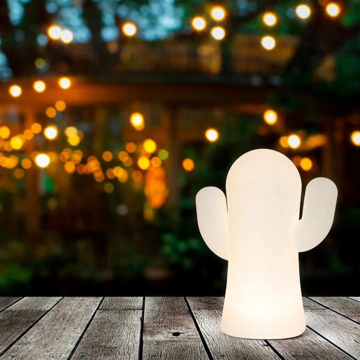 CACTUS LUMINEUX EN SILICONE PANCHITO BLANC TRANSLUCIDE - Image 2