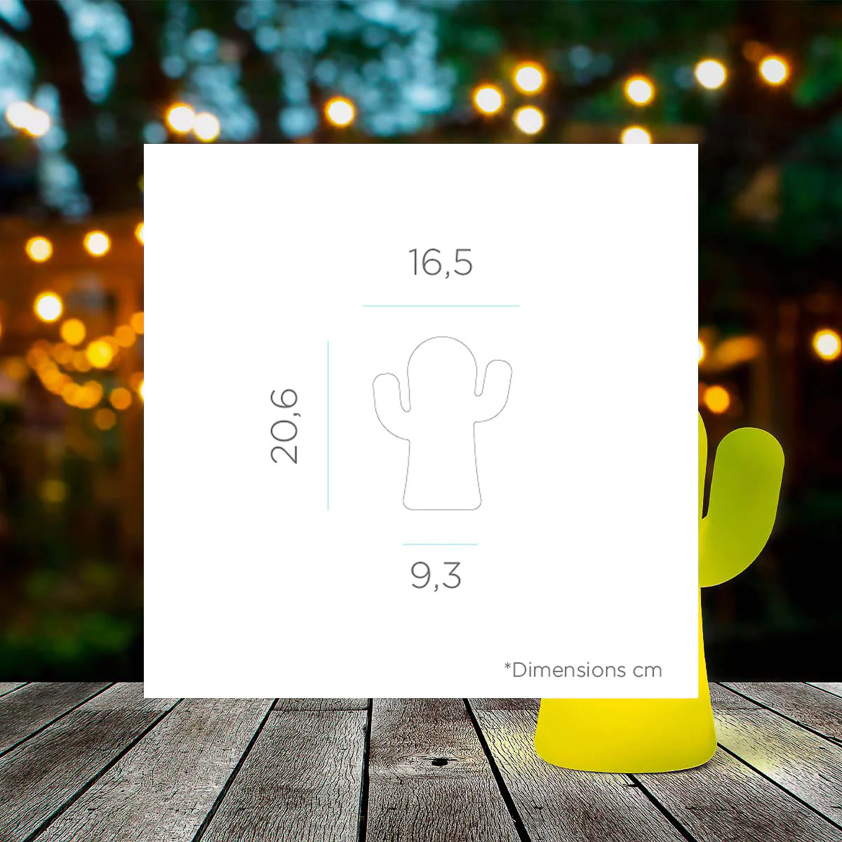 CACTUS LUMINEUX EN SILICONE PANCHITO VERT CITRON - Image 12