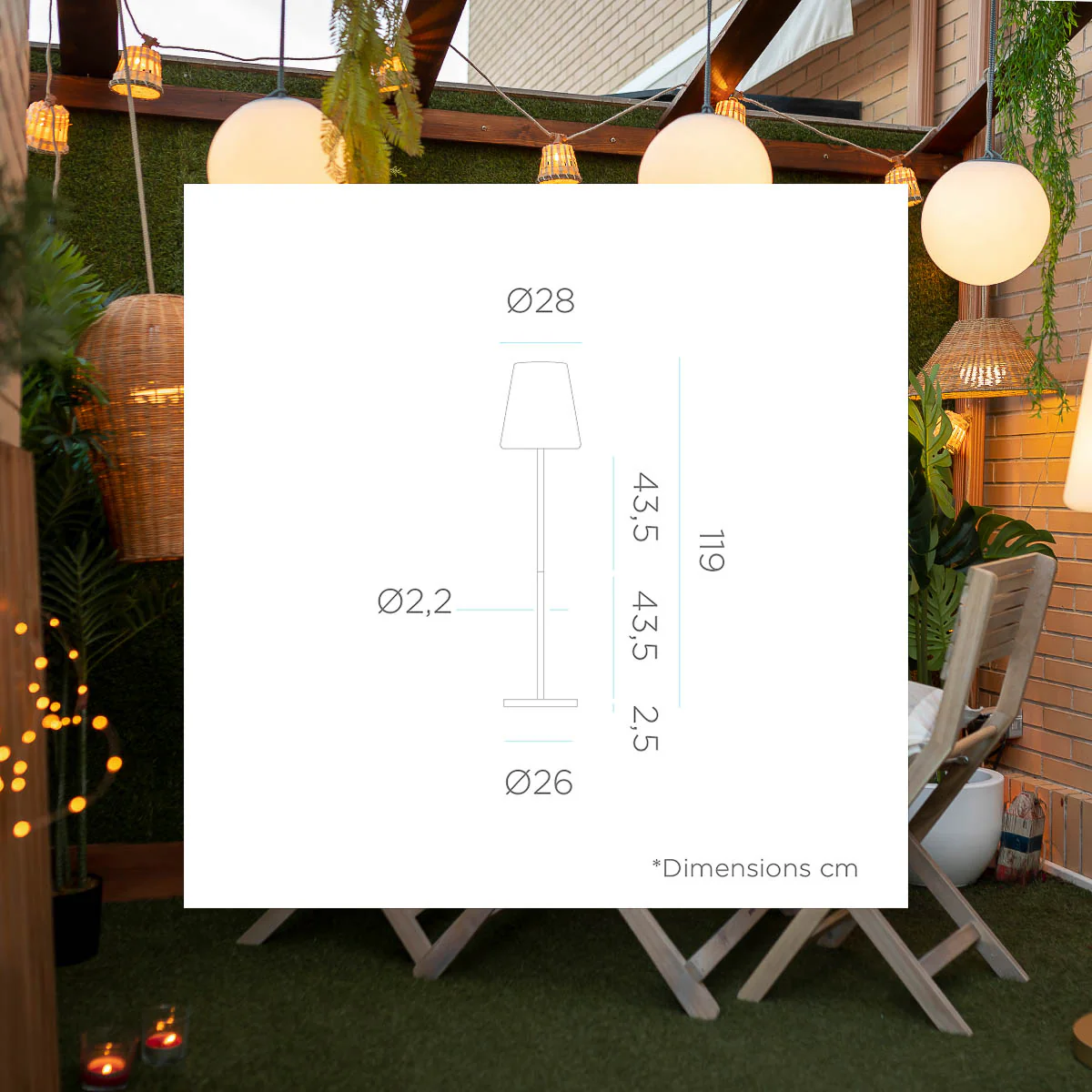 LAMPADAIRE LOLA SLIM 120 - Image 6