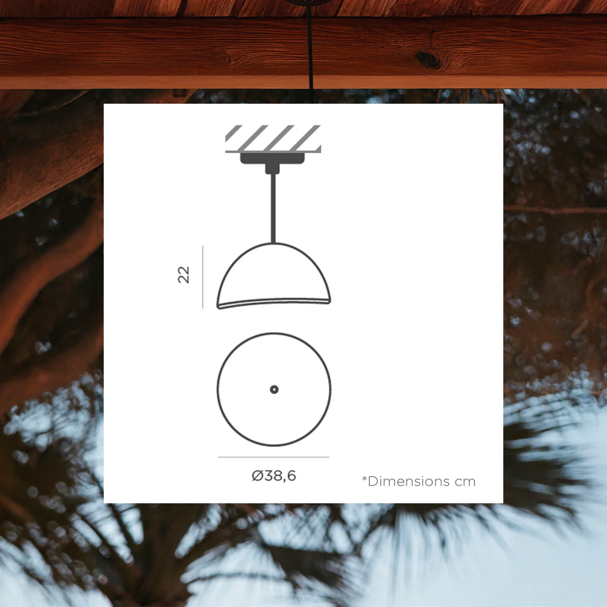 LAMPE SUSPENSION AVEC FIL LUNA - Image 2