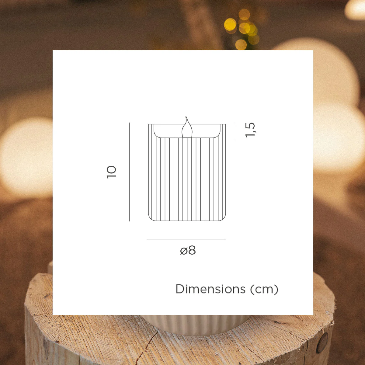 LAMPES EN FORME DE BOUGIE DOLO CERAMIC (Pack 2 unités) - Image 7