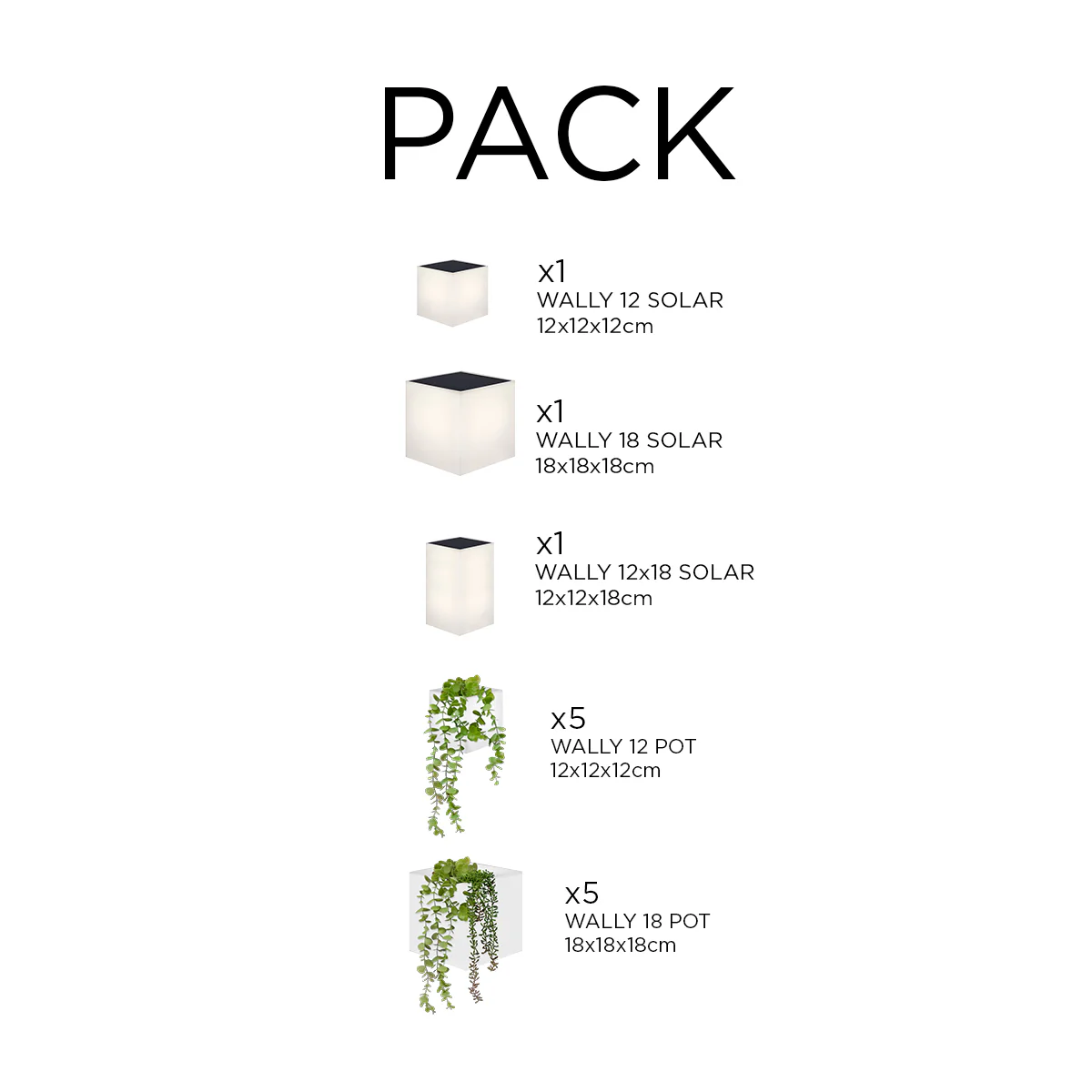 Pack Appliques Murales Solaires WALLY + Pots Muraux | Éclairage et Jardin Vertical Durable - Image 2