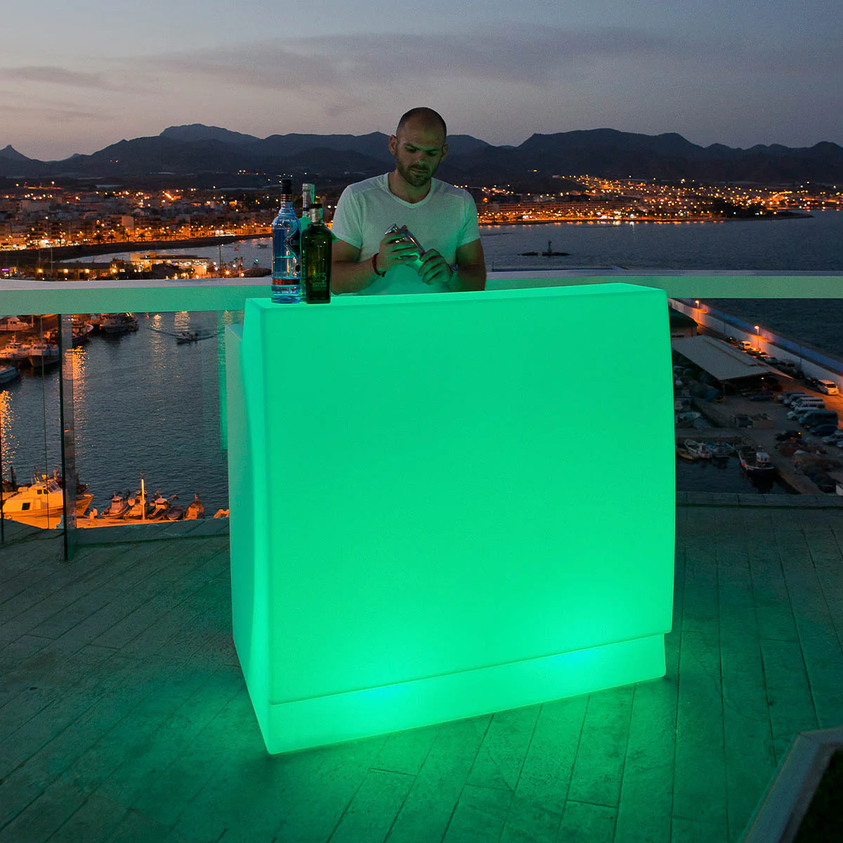 BAR À DOUBLE HAUTEUR SICILIA 120 AVEC LUMIÈRE / SANS LUMIÈRE - Image 9