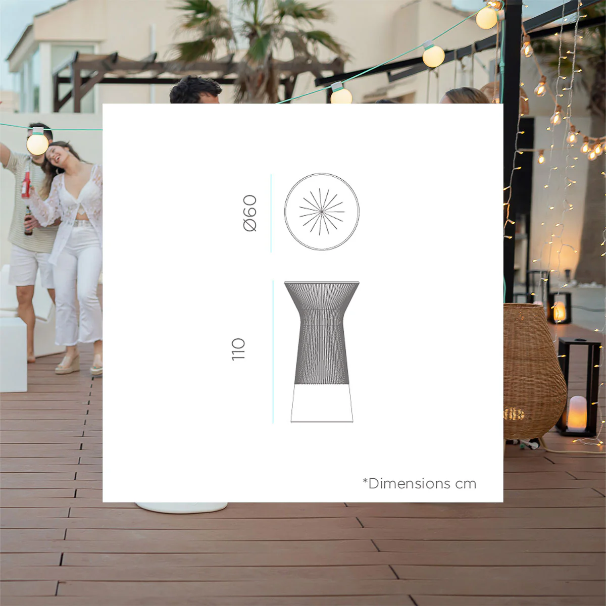 TABLE HAUTE CAPRI 110 - Image 10