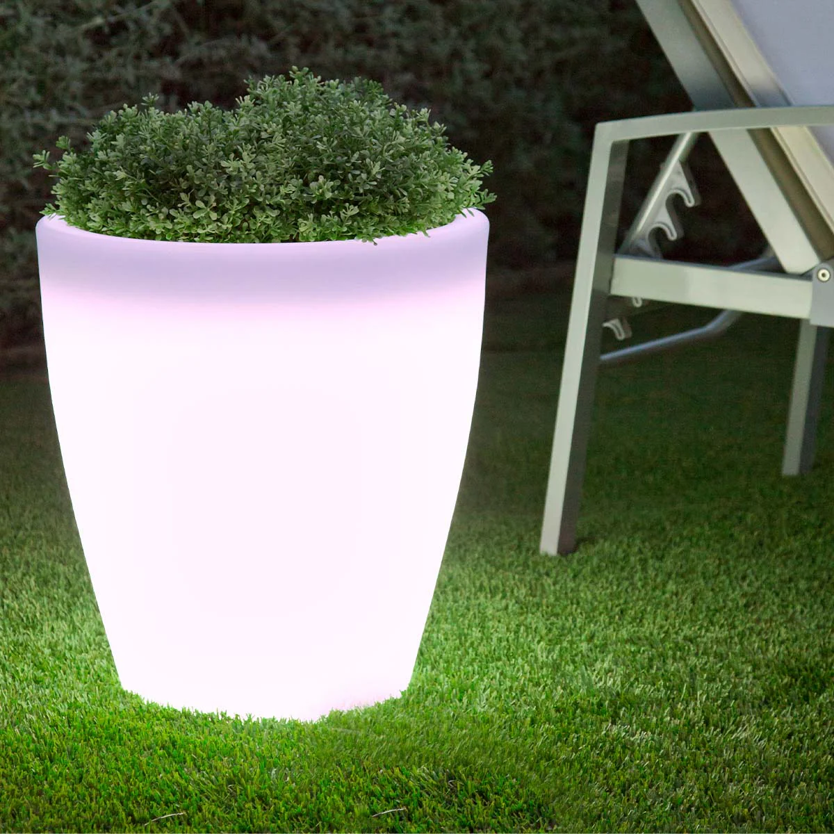 POT DE FLEURS VIOLETA 40 AVEC LUMIÈRE - Image 3