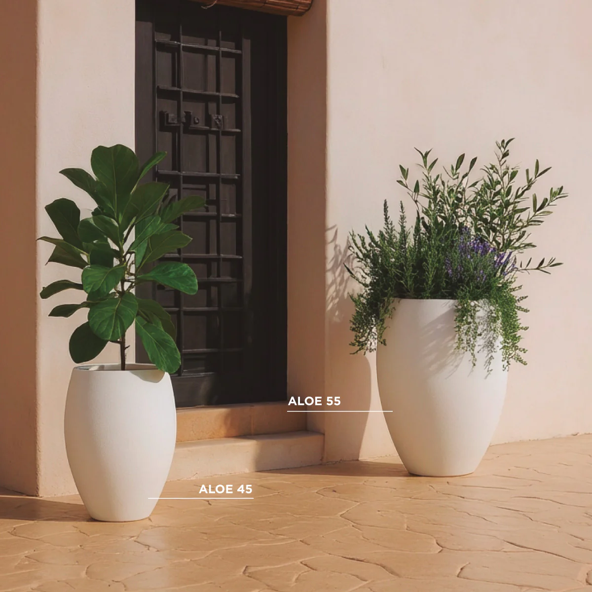 POT DE FLEURS HAUT ALOE 55 AVEC LUMIÈRE - Image 6
