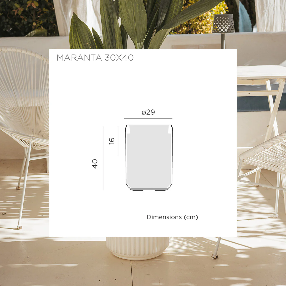 POT DE FLEURS ROND MARANTA 30 x 70 - Image 11