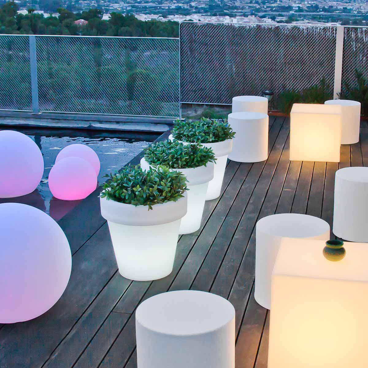 POT ROND MAGNOLIA 45 AVEC LUMIÈRE - Image 3