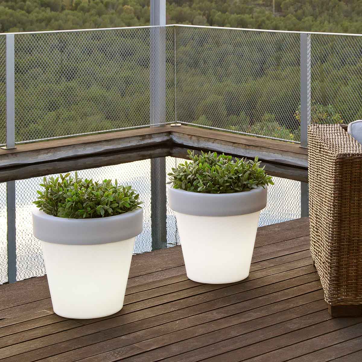 POT ROND MAGNOLIA 45 AVEC LUMIÈRE - Image 5