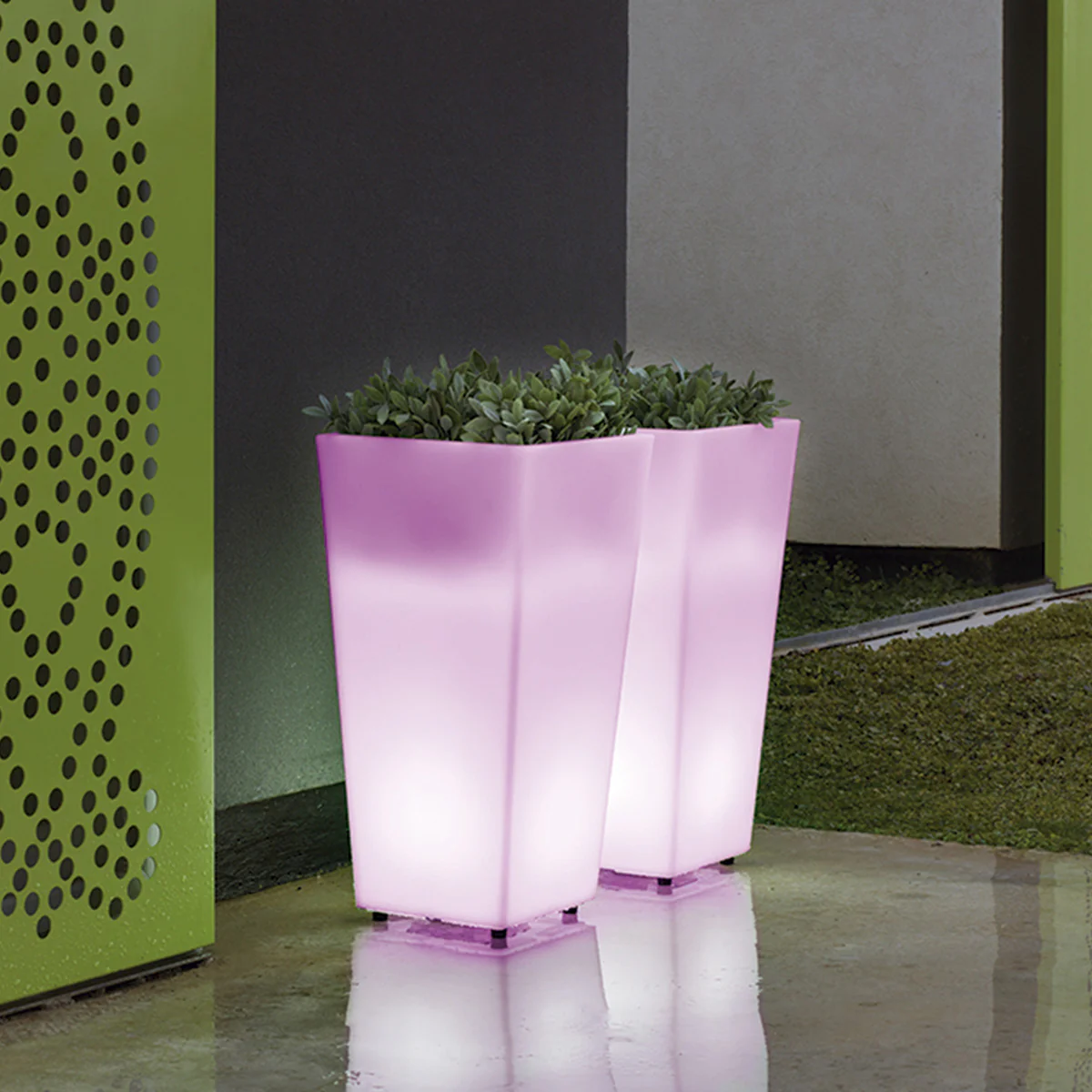 POT DE FLEURS MELISA 30 AVEC LUMIÈRE - Image 2