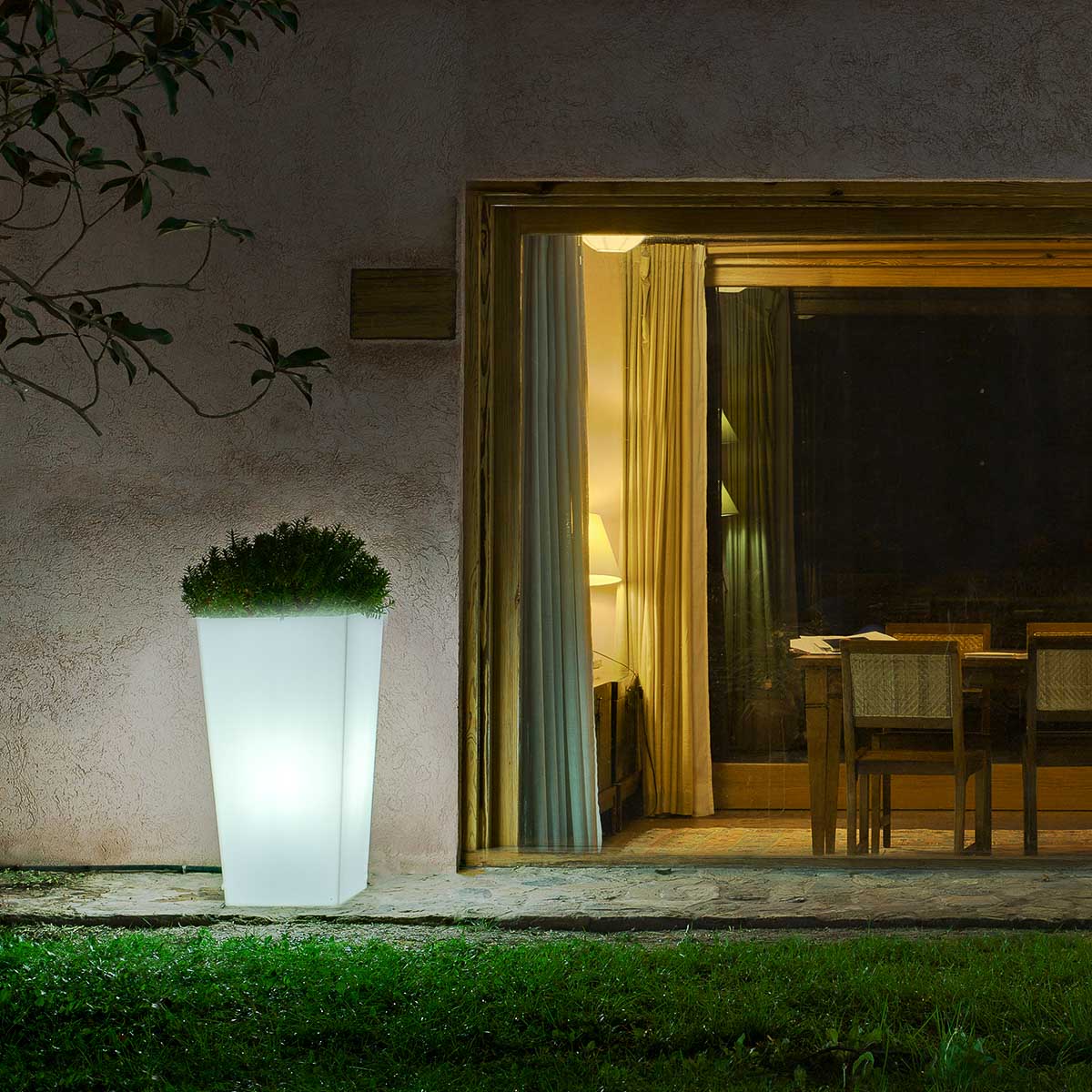 POT DE FLEURS MELISA 50 AVEC LUMIÈRE - Image 3