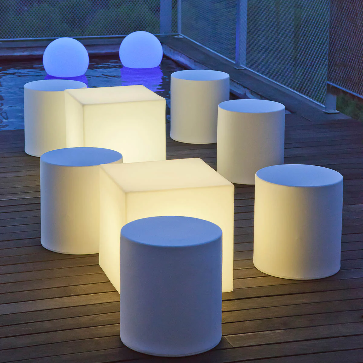 TABOURET ROND EN COULEURS OPAQUES TAFY - Image 6